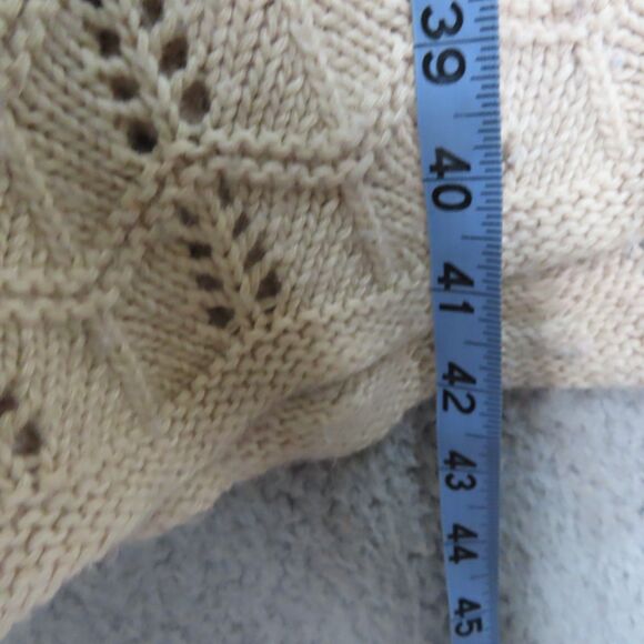 Sundance Long Cardigan Sweater Large Beige Button Boho Cotton Angora Knit Duster - Picture 5 of 9